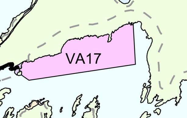 A 17 er foreslått registrert øst for å inkludere kolvikodden hvor Lofoten sjøprodukter har en lokalitet i dag, vist med rød prikk i kartutsnitt til høyre.