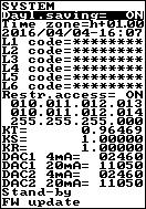 12 Client IP network address 13.13 Network mask 13.14 Calibration coefficient KT 13.15 Calibration coefficient KS 13.16 Calibration coefficient KR 13.