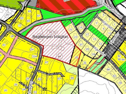 Barn og planlegging (T-2/2008). o Planområdet ligger lyst og åpent til, med en nærmest direkte tilgang til større skogs- og turområder.