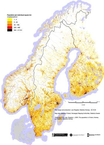 - Spredt bosetting, lav tilgjengelighet og store