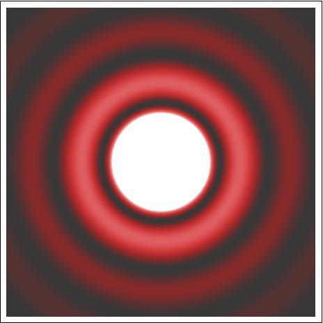 3 Dette gir oss bølgelengden λ, med relative usikkerhet λ λ = ( d der (alle vinkler er i radianer) θ = 1 d ) ( ) θ +, (5) tan θ ( α h ) + ( α v ). (6) B. Hulldiffraksjon Hvis lyset i Fig.