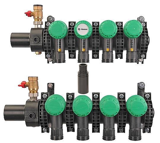 Fordeler for energibrønn type 3060 er en modulbasert glassfiberarmert plastfordeler.