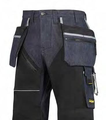 Med Cordura 1000-forsterket knebeskyttelse, innebygd ventilasjon, hylsterlommer og elastisk stoff i skrittet for slitesterk komfort på jobben.