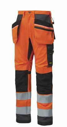 SYNLIGHET ALLROUNDWORK 4230 Håndverksvest AllroundWork kl.1 Str XS-3XL* 6604 5504 Verktøyvest med kombinert synlighet, komfort og funksjonalitet med slitesterke Cordura forsterkninger.