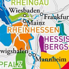 RHEINHESSEN Rheinhessen er Tysklands største vin produserende region og ligger rett syd for Rheingau. Rheinhessen ble beplantet av romere på deres erobring av Europa.