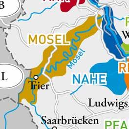 sub-regioner. Mosel ligger i nordlige Tyskland rett vest for Frankfurt og strekker seg helt inn til grensen mot Luxemburg. Mosel er en av de eldste vin regionene i Tyskland.