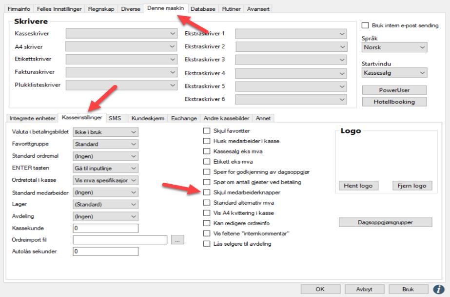 Trykk «Skriv ut innlogging strekkode» for hver av dine ansatte. 2.