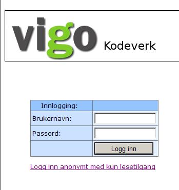 Vigo Kodeverksbase Basen kan benyttes