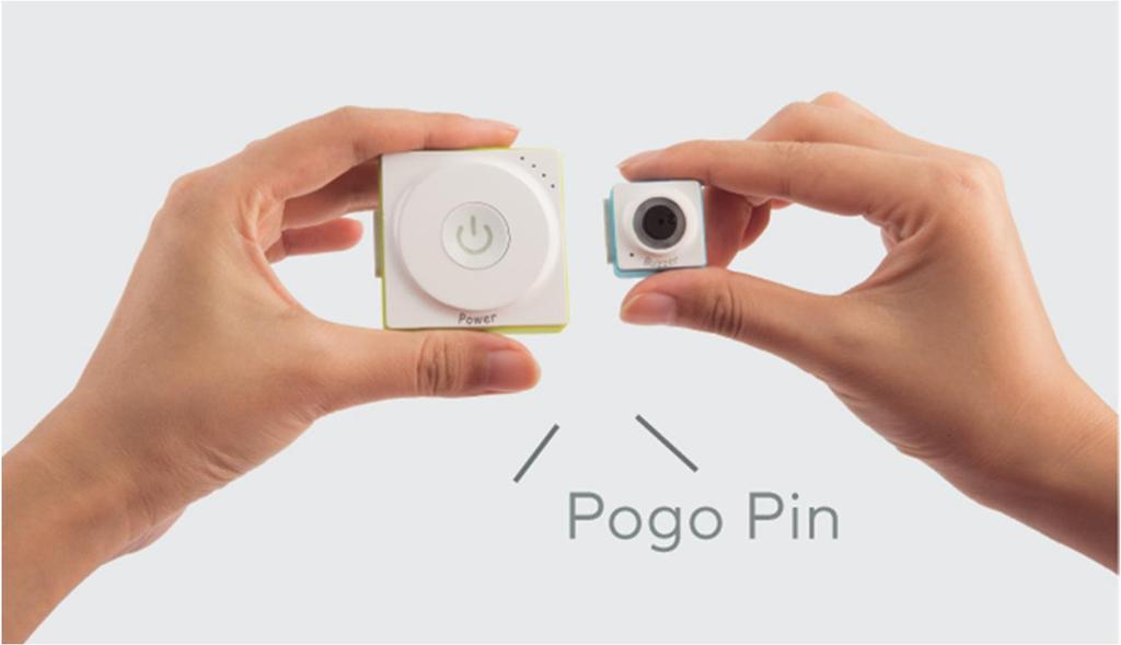 Lettvint bruk og robust design Klossene monteres sammen via magnetiske Pogo pins.