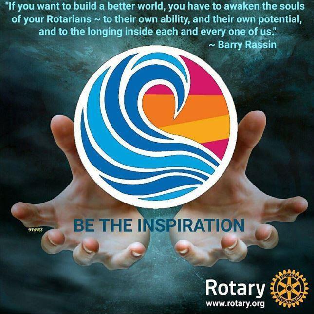 Vedlegg: Referat fra 2018-19 RI-president Barry Rassins tale på 2018 RI Convention i Toronto Rotarymedlemmer skal «inspirere» («be the inspiration») Skrevet av Hank Sartin, hentet fra en side