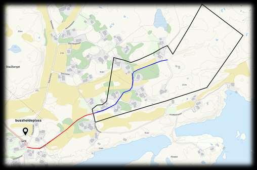 Trafikksituasjonen i Steinfjærveien, dagens situasjon Steinfjærveien er adkomstveien som går fra FV6476 og inn mot planområdet.