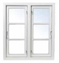 Hvitmalte vinduer er standard i våre byggesett.