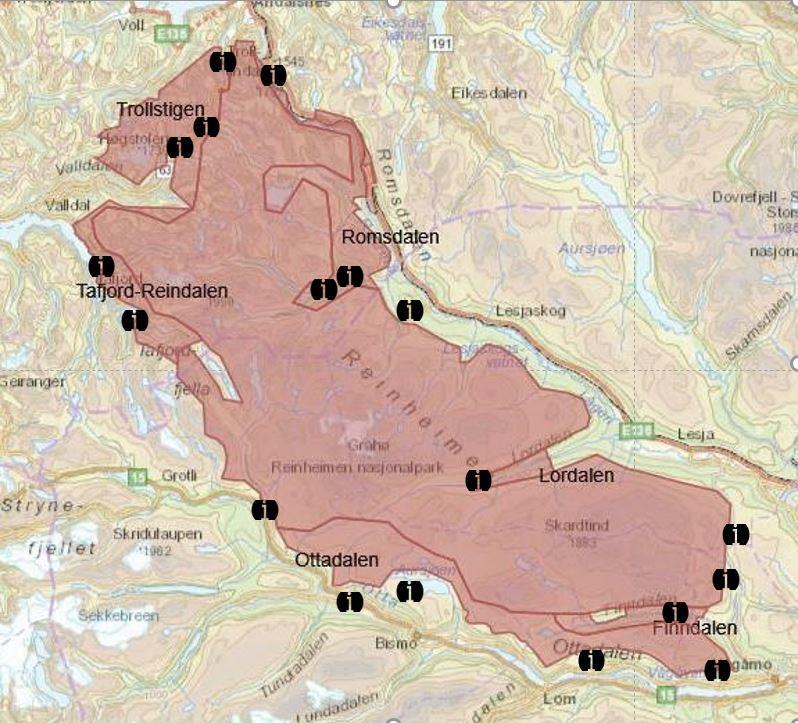 18 informasjonspunkt 32 mindre informasjonstavler om spesielle tema 7