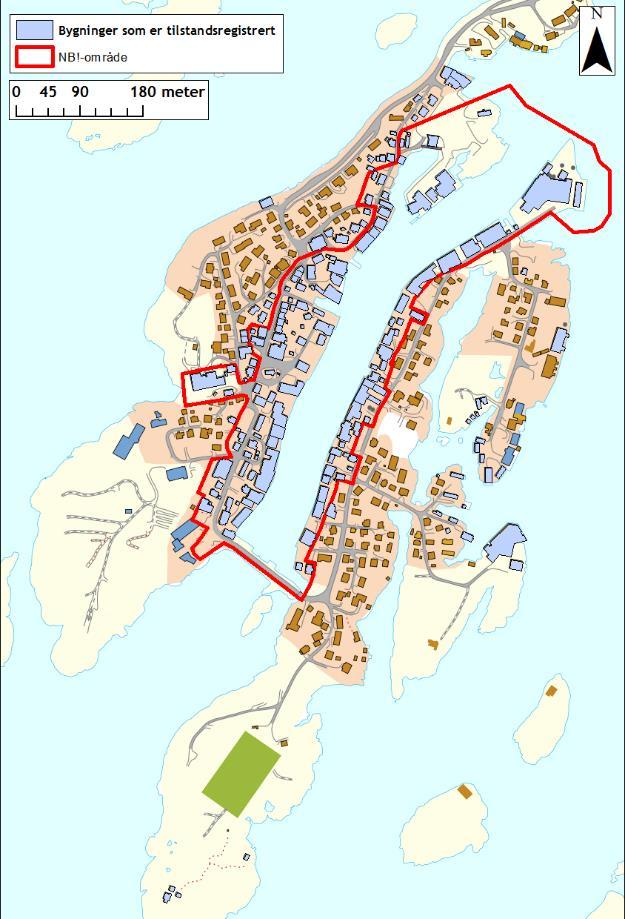 Reguleringsplanen i Henningsvær dekker et område på 300 dekar (grunnkretsen Henningsvær, som omfatter Henningsvær og flere andre store og små øyer i nærheten, dekker 1700 dekar).