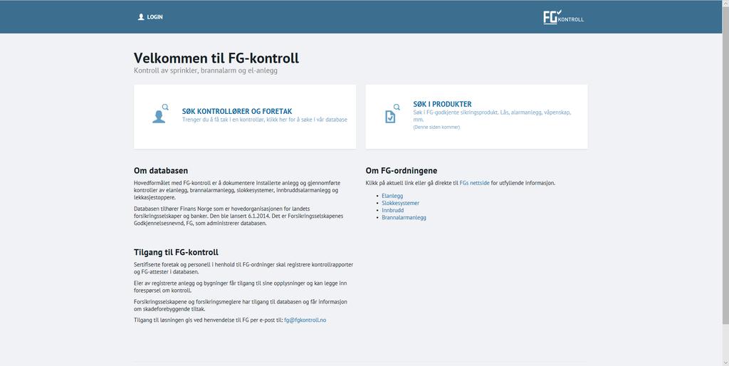 Visning for søk i kontrollører og foretak er lik om man er logget inn eller ikke. Denne er under endring for bedre oversikt. Vil er nå mulig å korrigere region foretak i beta versjon.