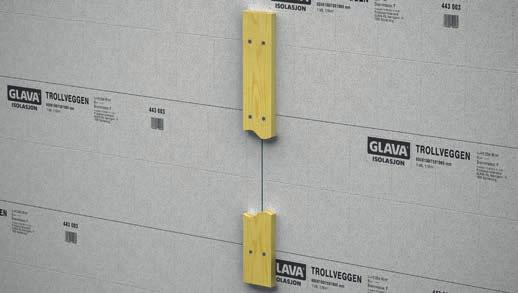 Dersom avstanden mellom forbindelsesstagene blir over 10 cm, og låsebøylene ikke er mulig å bruke, må skjøtene sikres med plank av 36x148 mm på begge sider av elementet.