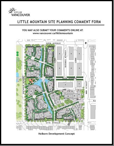 Little Mountain Housing Feedback from January 2012 Open