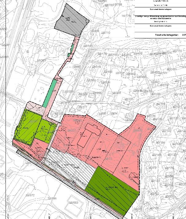 Mulighetsstudie alternativer for plassering av byggfag I det innledende arbeidet har man sett på mulig plassering av byggene i det aktuelle området.