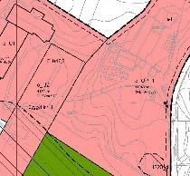 oppføre nødvendig bygningsmasse. Man kan oppføre undervisningsbygg iht. gjeldende plan, men byggeområder og høyder er ikke tilstrekkelig definert. Figur 6 Utsnitt av gjeldende plankart (t.