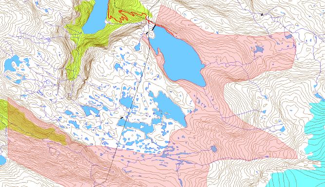 Det ble ikke registrert kalkrike områder på befaringen den 10. oktober, men det ble registrert en gråorheggeskog, utforming flommarkskog (F0501), langs Botnelva mellom Øver- og Ner-Sørfjordvatnet.