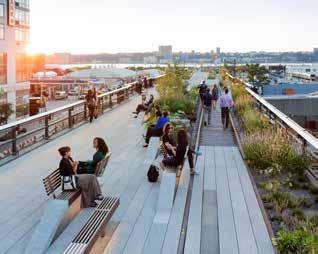 The High Line Opprinnelig bygget som en opphevet transportlinje for godstog, er The High Line i dag en av Manhattans hippeste attraksjoner.