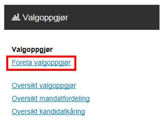 Valgoppgjør