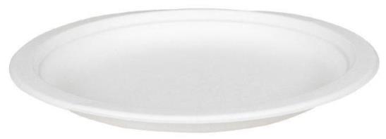 Tallerken Flat 23 cm Bagasse 5189 Tallerken