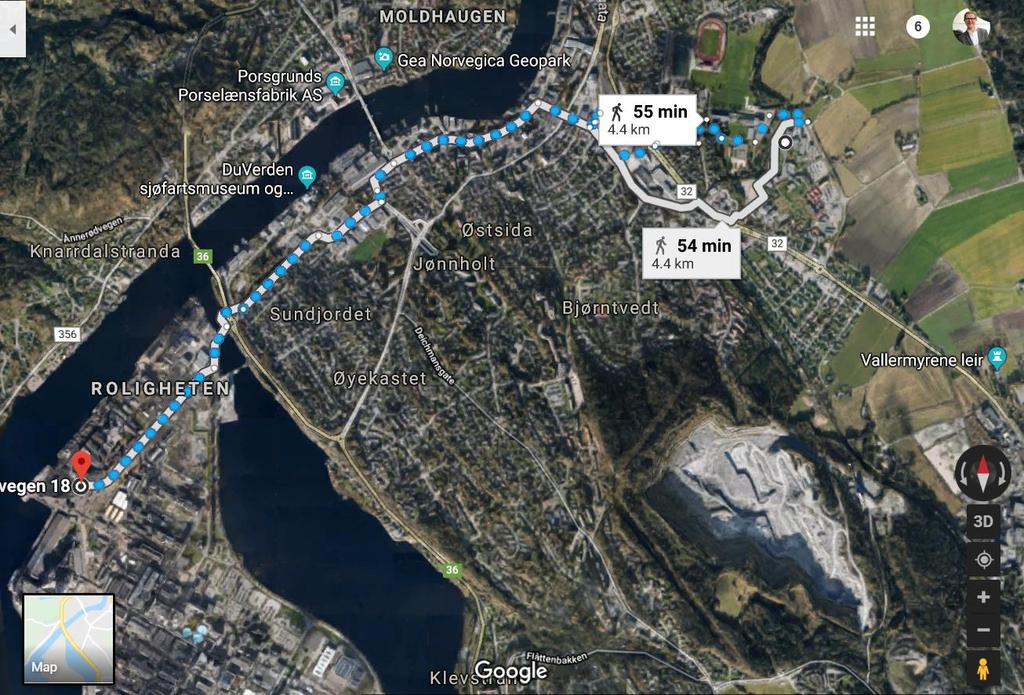 Porsgrunn USN <->Herøya Kollektivknutepunkt Skoleelever og