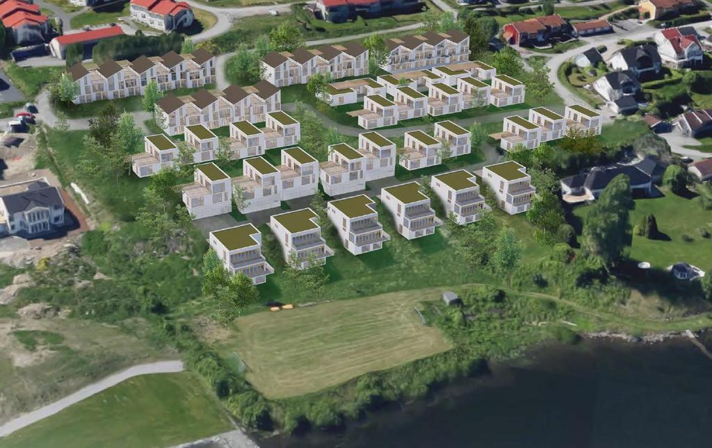 Figur 3 Plan for området skissert i 3D av arkitekt (datert