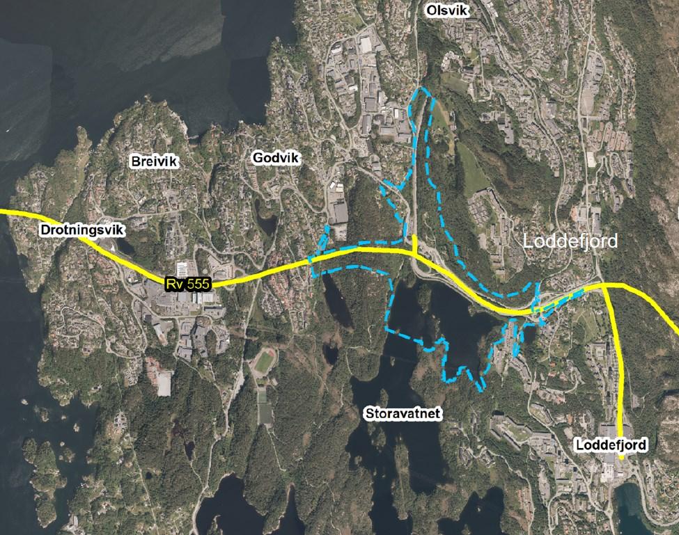 I tillegg til kollektivterminal reguleres det også påhugg for bygging av en framtidig kollektivtunnel gjennom Lyderhorn. Kollektivknutepunktet er tenkt ferdigstilt som del av det nye Sotrasambandet.