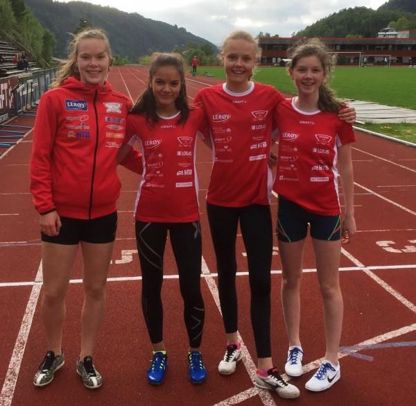 01.2017 665p 4x200m: Ingvild Martinsen 01 - Frida Fitje 03 - May Linda Veseth 03 Marie Mostraum 04, Hatland/Osterøy 24.5.2017 I tillegg er det og sett fleire aldersrekordar/bestenoteringar.