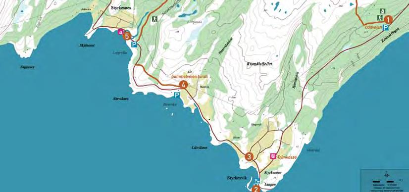 ti med historie 1 ODD-VEIEN Fra Svarthågen er det1,5 km merket / skiltet tursti i lett terreng fram til Vakkerlivatnet.