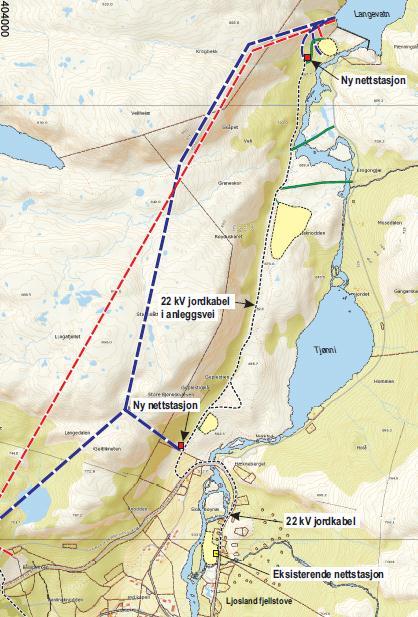 Fra rigg Kløyvstøl søker Agder Energi Vannkraft om en ca. 0,1 km lang jordkabel lagt i kabelgrøft.