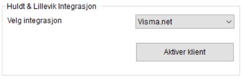 2.2 Synkronisere grunndata Velg menyvalg Verktøy Visma.net Integrasjon Synkronisere grunndata. Systemet sjekker kundes lisens i Visma.net for å se om andre tjenester er i bruk.