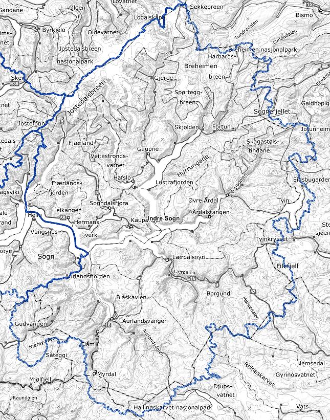 2.1 Vassområdet vårt Følgjande kommunar ligg innanfor Indre Sogn vassområde: Aurland Leikanger (Sogndal kommune frå 1.1.2020) Luster Lærdal Sogndal Årdal I tillegg har delar av Vik, Balestrand, Førde, Jølster, Stryn, Lom, Skjåk, Hemsedal, Vang, Hol, Ål, Ulvik, Vaksdal og Voss mindre areal innanfor vassområdet.