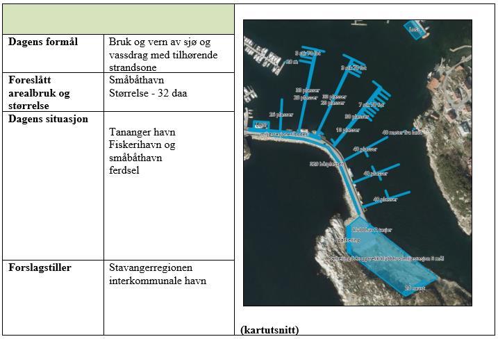 3.8 17/340-29+78+90, forslag 2 Område: Melingsholmen - Myklebust Gnr 5 bnr 381 med flere 3.8.1 Konsekvensutredning Småbåthavn (Tananger havn) Område: Melingsholmen Illustrasjon gir ca.
