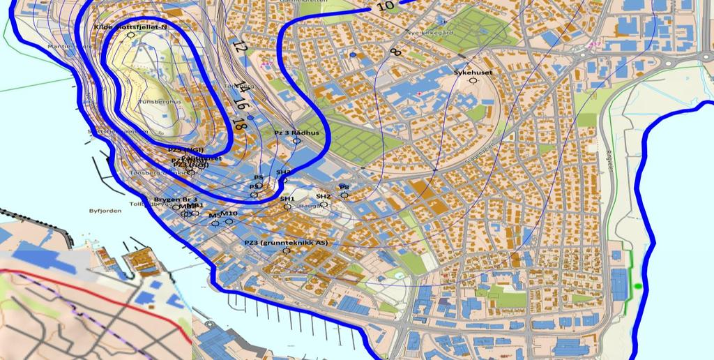 Hydrogeologisk feltundersøkelser og overvåkning Poretrykk (fler-nivå) og grunnvannstrykk i berg Overvåking av