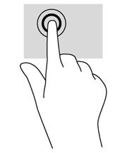 Bruke styreputebevegelser Med styreputen kan du styre pekeren på skjermen ved hjelp av fingrene.