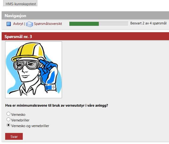 Kunnskapstest Det kan legges inn prøver og kunnskapstester hvor som helst i