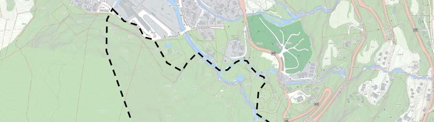 Planavgrensinga ligg utanfor Geiranger-Herdalen landskapsvernområde og kan reduserast ytterlegare når ein veit bestemt kor mykje areal ein treng. Illustrasjon: Nordplan AS 1.3.