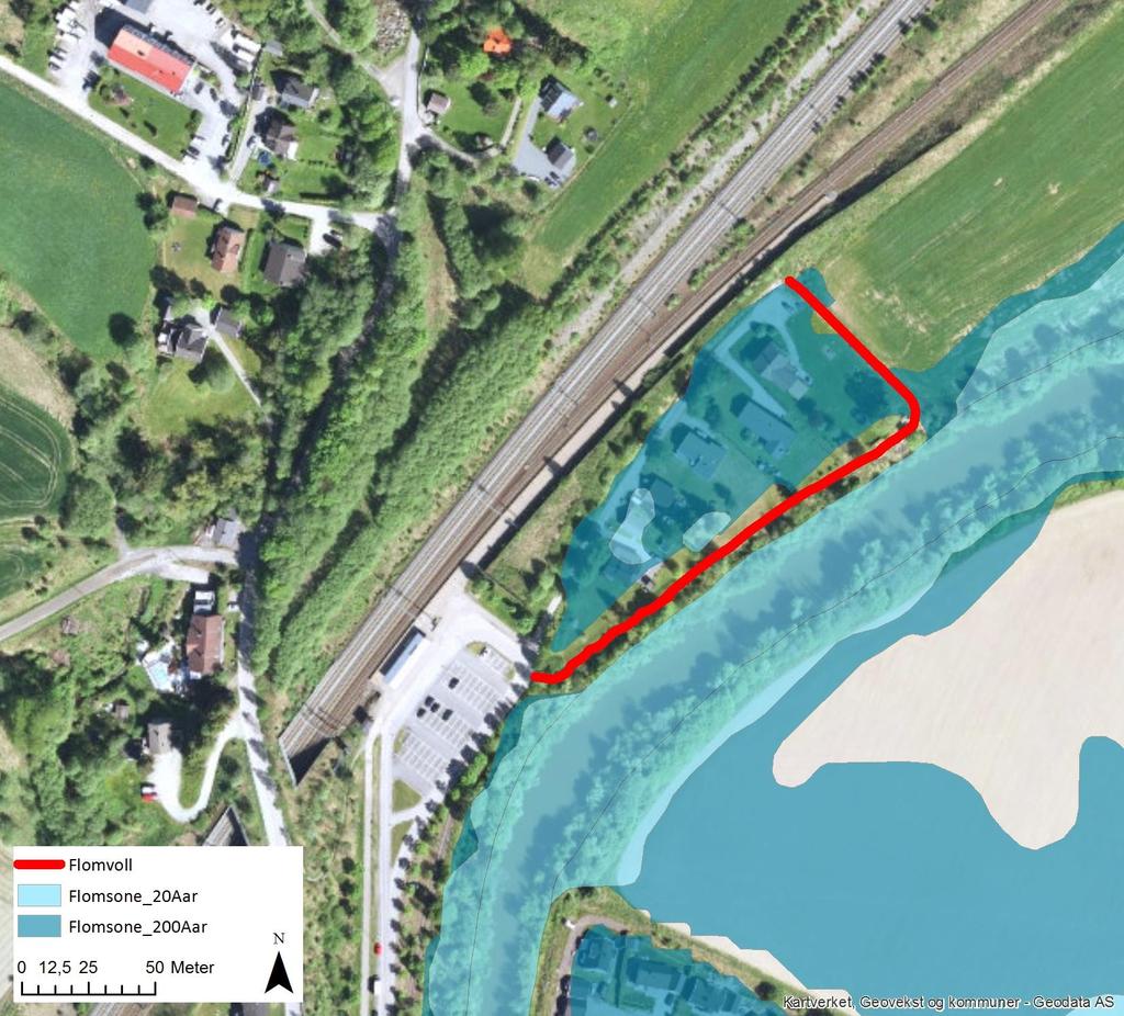 Leirsund stasjon flomverk (VV 8228), Skedsmo kommune Faktadel 2.4 Større skader, rehabiliteringer og oppgraderinger Kommunen opplyser på befaring (21.06.