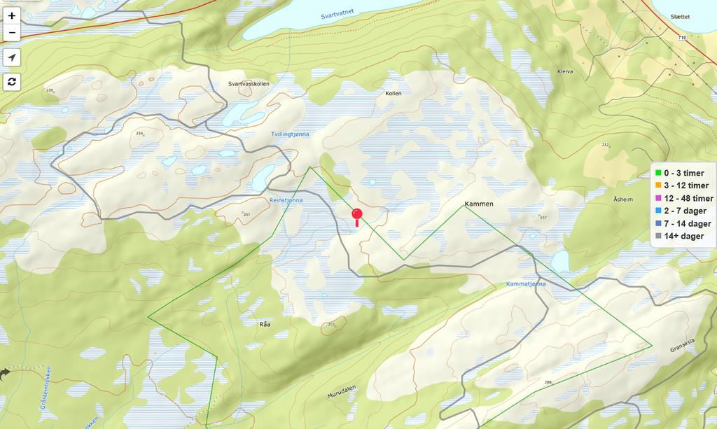 Side: 2/5 var aktuelt å lage ei enkel bru over bekken på det nye krysningspunktet og Kvam mente dette kunne være aktuelt. I brev av 23.