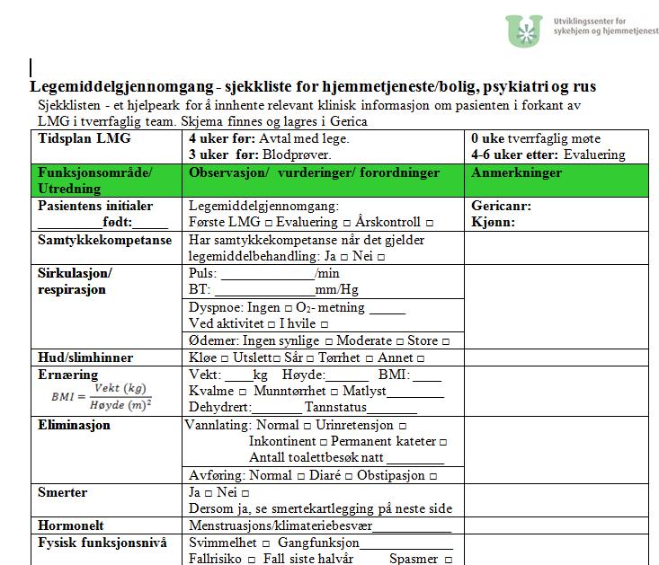 Word dokumentet som kommer opp skal skrives ut og brukes