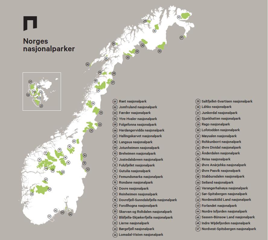 Norske nasjonalparkar; fleire av