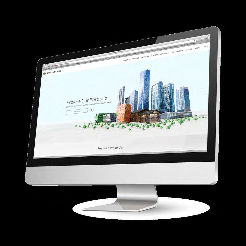以圖像及短片為主, 網站設計簡潔明快 Check out our new website 前往太古地產全新企業網站 : www.swireproperties.