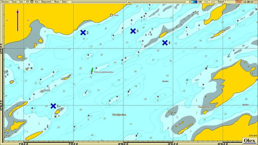 data nøye selv. De hydrografiske målingene ble foretatt.. og rådata finnes oppbevart hos.