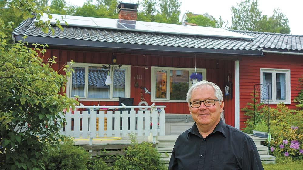 Det er fortsatt litt ledig plass på taket. Foto: Svein-Ivar Fors El-solentusiast på Vettre Asker har mange kunnskapsrike og miljøengasjerte innbyggere.
