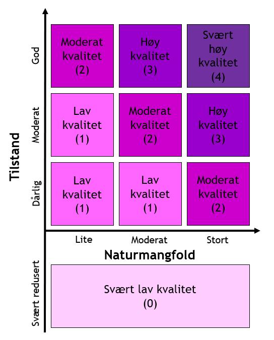 Ekspansjon av gran Naturskog Fraværende Liten lokalitet Fraværende Naturmangfold Størrelse Rødlistearter,