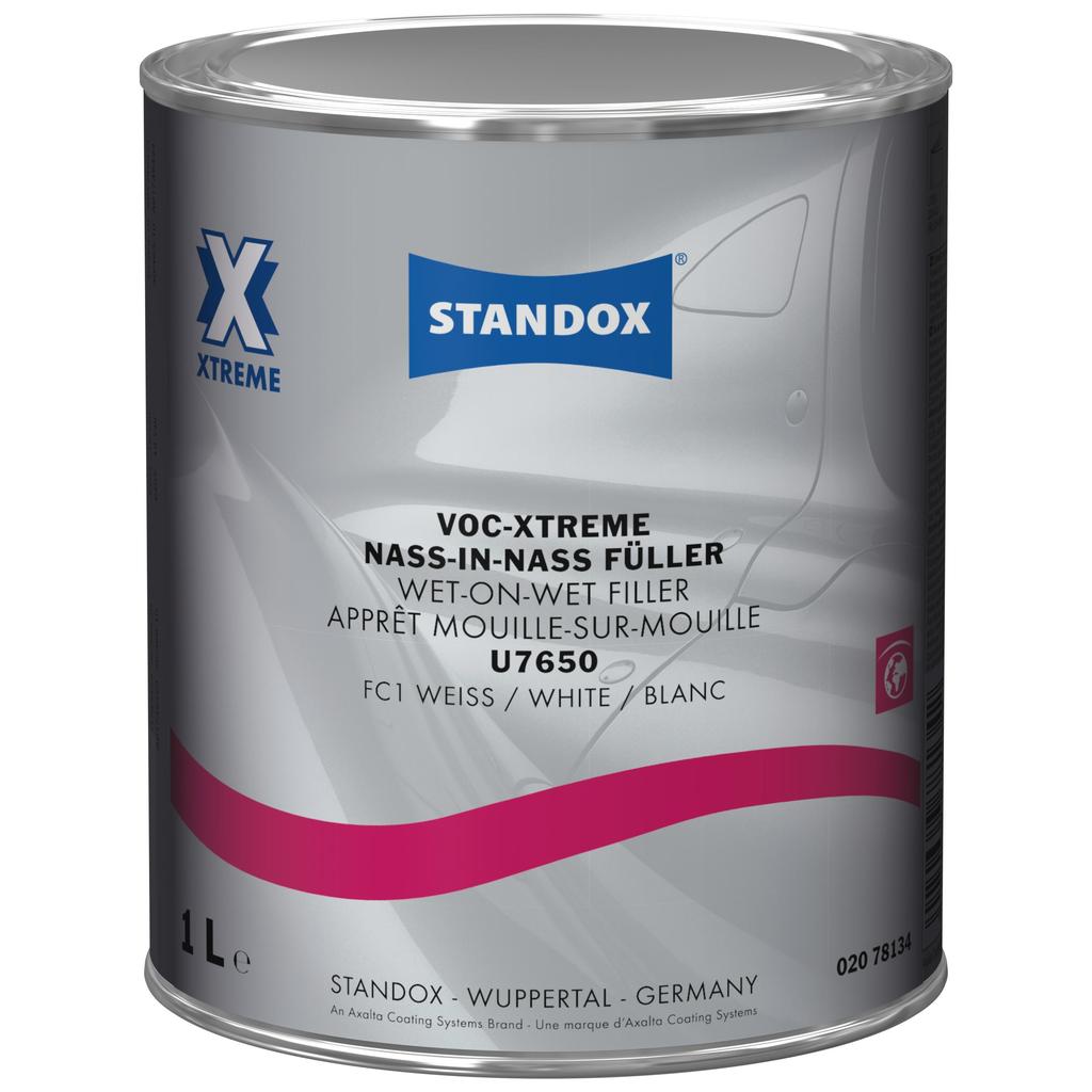 reservedeler Enkelt blandingsforhold på 1: 1 + 10% med Standox Xtreme Wet-on-Wet Filler Hardener 4650 og Standox Xtreme Filler Accelerator U7610 Mest effektivt og enkel One Visit Application prosess