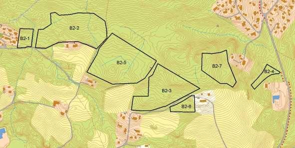 B2 SLÅTSVEEN AAS GÅRD Forslagsstiller: Emil og Arnt Hagen Beskrivelse: Gnr/bnr: 69/1, 69/85, 71/3, 71/86 Området grenser inntil Hunn kirke i øst, ca 2 km fra Gjøvik sentrum og ligger på nordsiden av